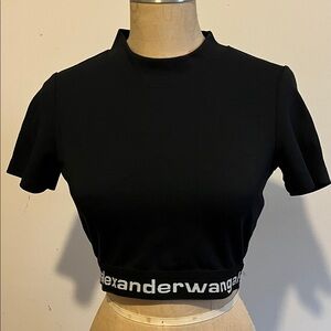 Alexander Wang Logo Crop Top Sz S, Same Day Ship 🖤📦✈️